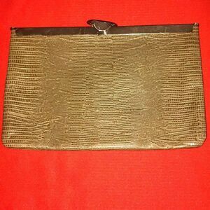 Vintage Brown Clutch Bag